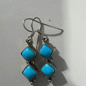 Native American turquoise dangle earrings